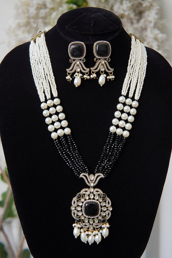 Jaipuri Kundan Long Haar Set - RS ZEVARS