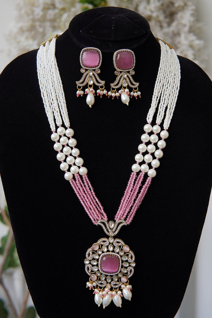 Jaipuri Kundan Long Haar Set - RS ZEVARS