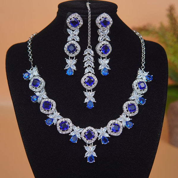 Jasmine Zircons Necklace Set - RS ZEVARS