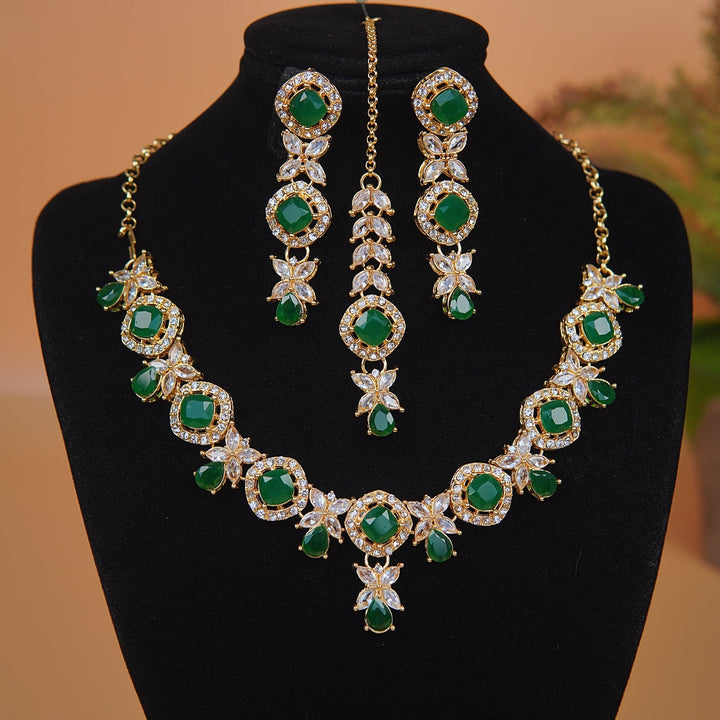 Jasmine Zircons Necklace Set - RS ZEVARS