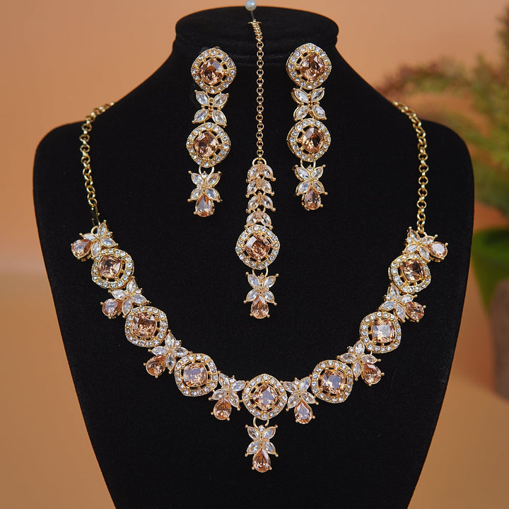 Jasmine Zircons Necklace Set - RS ZEVARS