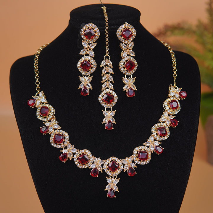 Jasmine Zircons Necklace Set - RS ZEVARS