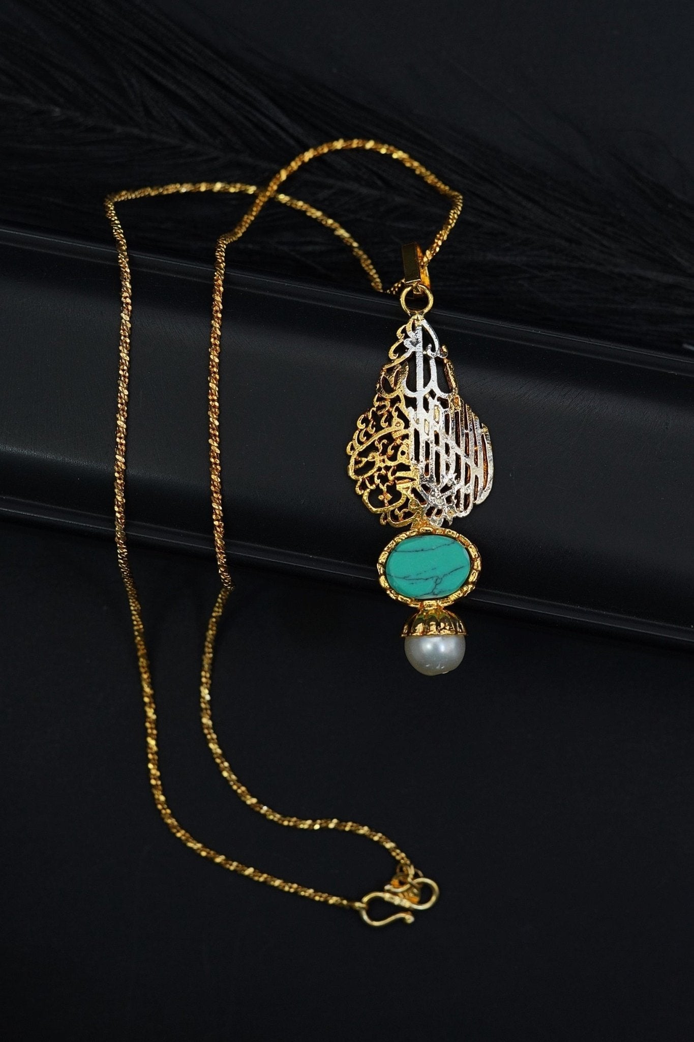 Kalma Calligraphy Locket Pendant With Chain - RS ZEVARS