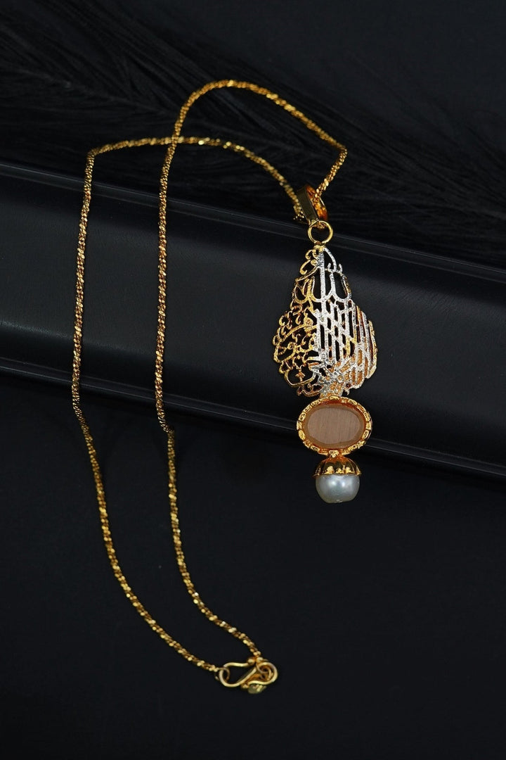 Kalma Calligraphy Locket Pendant With Chain - RS ZEVARS