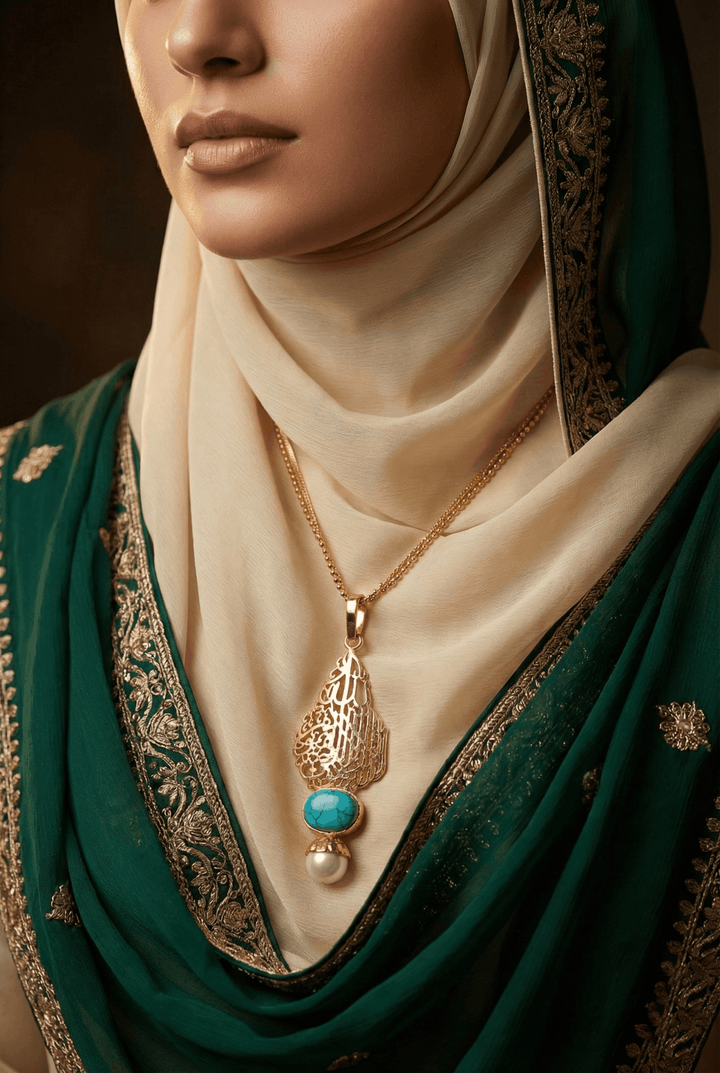 Kalma Calligraphy Locket Pendant With Chain - RS ZEVARS