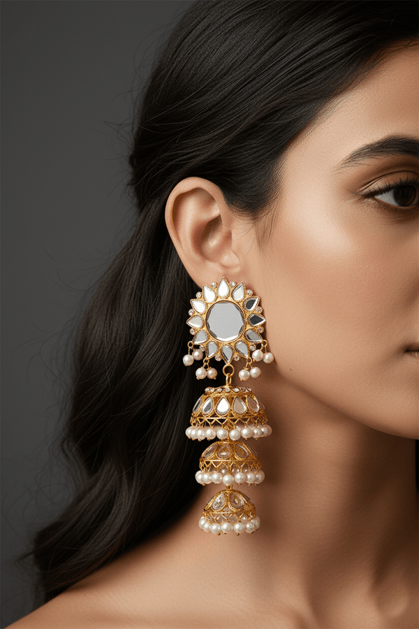 Kundan 3 Katora Jhumki With Saharey - RS ZEVARS