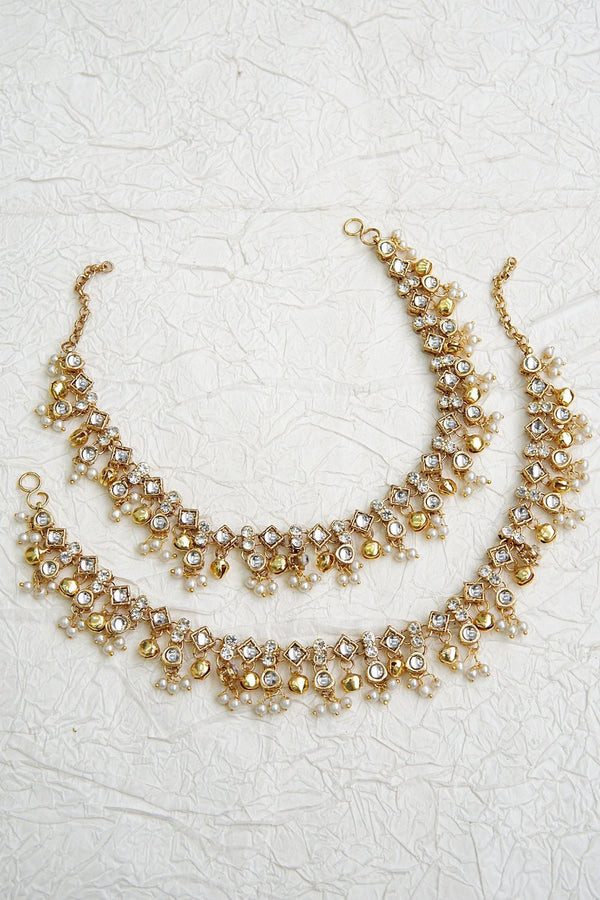 Kundan & Ball Latkans Payal - RS ZEVARS