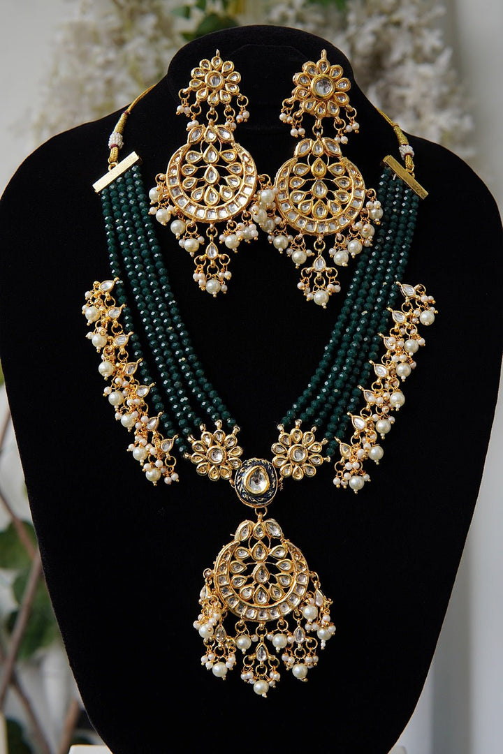Kundan Beaded Traditional Short Mala Set - RS ZEVARS