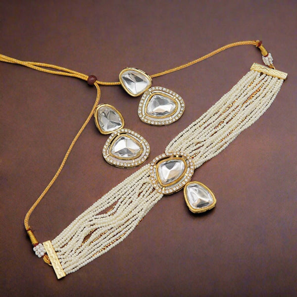Kundan Cut Indian Choker Set - RS ZEVARS