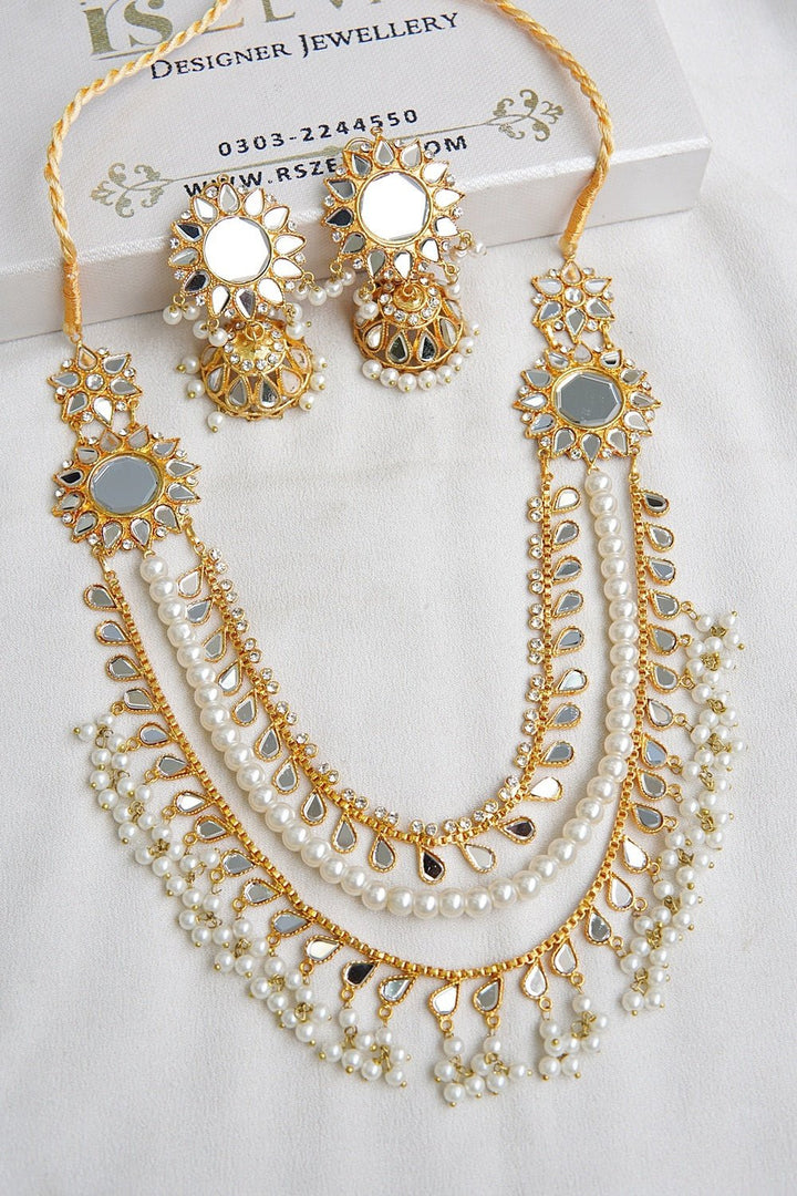 Kundan Double Bunch Mala Style Set - RS ZEVARS