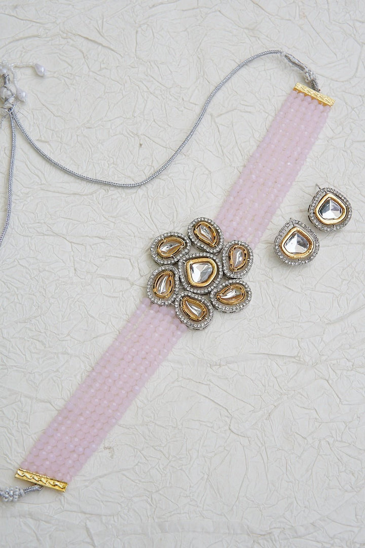 Kundan Floral Cluster Choker Set - RS ZEVARS