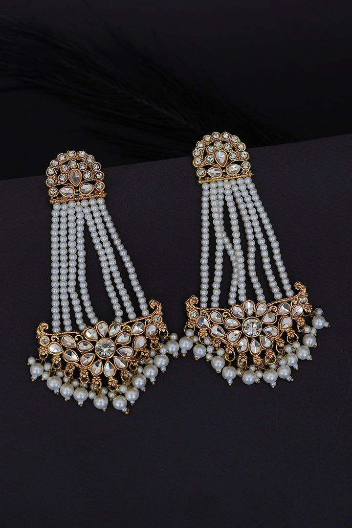 Kundan Jhumar Style Earrings - RS ZEVARS