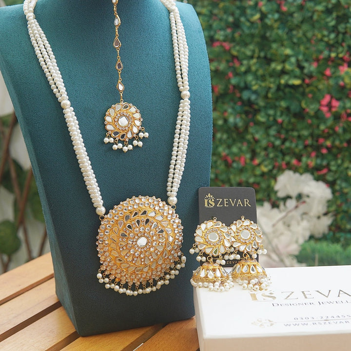 Kundan Long Haar Set With Jhumkey - RS ZEVARS