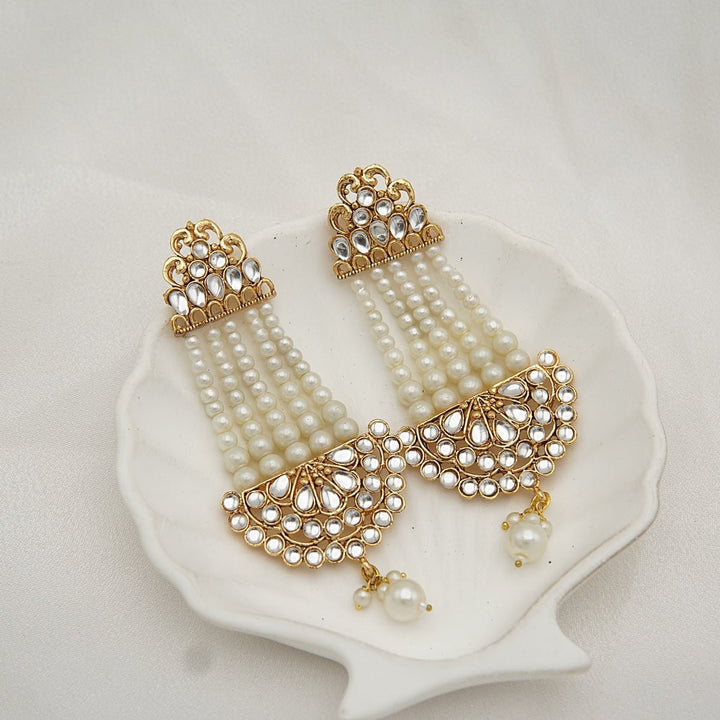 Kundan Pearls Jhumar Earings - RS ZEVARS