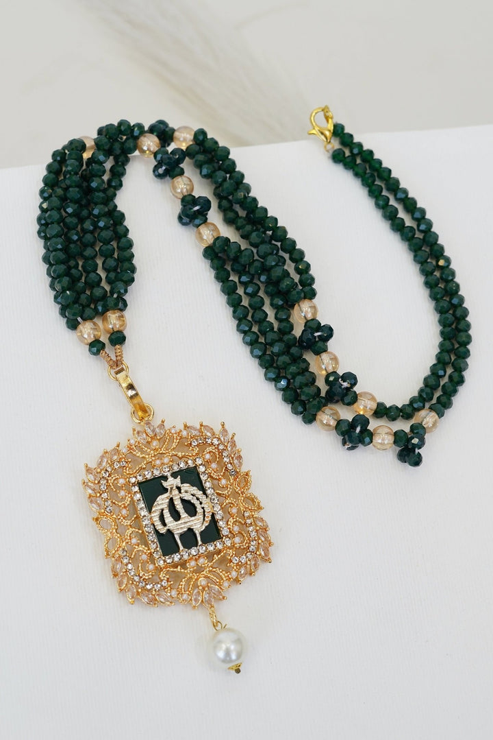 LSA022 Turkish Islamic Pendant With Beautiful Mala - RS ZEVARS