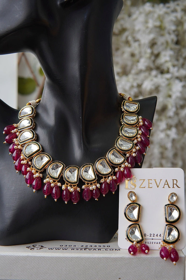 Lustrous Cut Kundan Elegance - RS ZEVARS