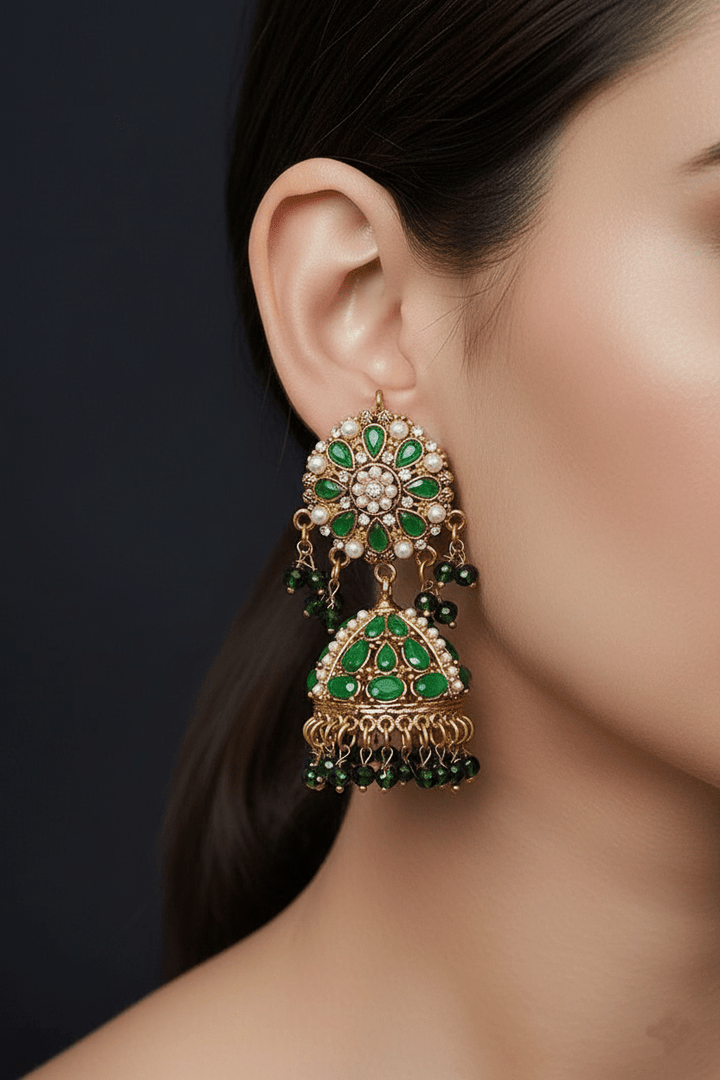 Manjus Cyrstal Latkan Jhumkay - RS ZEVARS