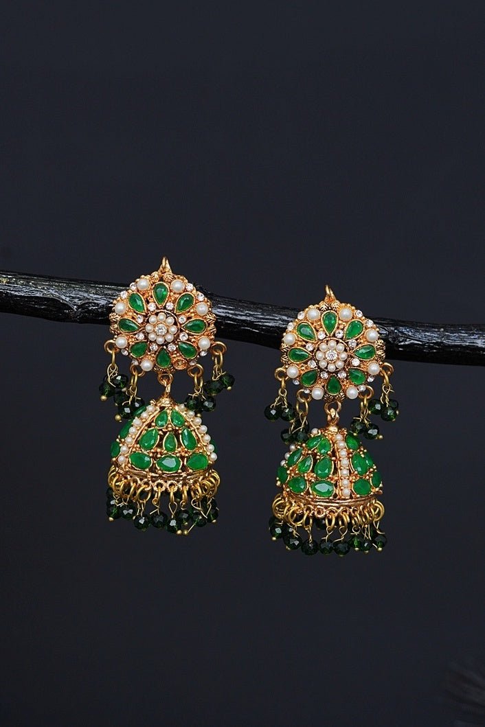 Manjus Cyrstal Latkan Jhumkay - RS ZEVARS