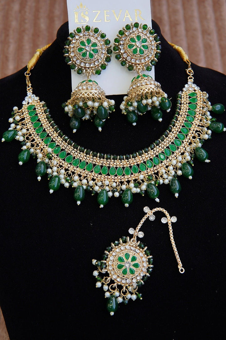 Manjus Gemstone Necklace Set - RS ZEVARS
