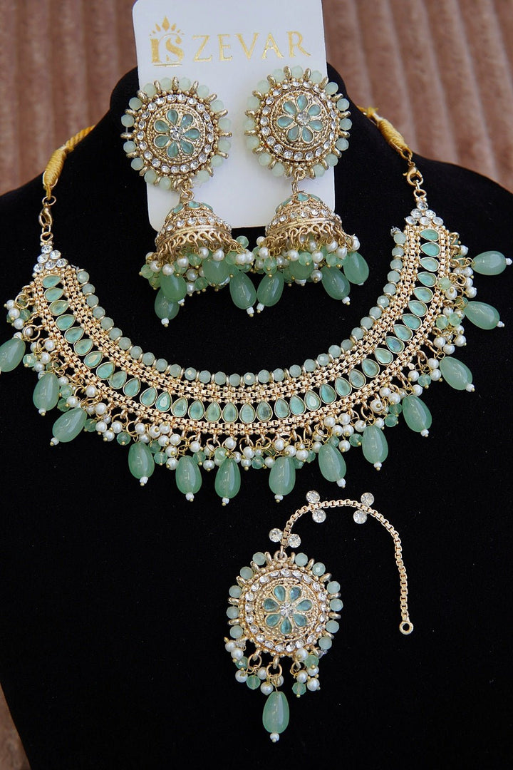 Manjus Gemstone Necklace Set - RS ZEVARS