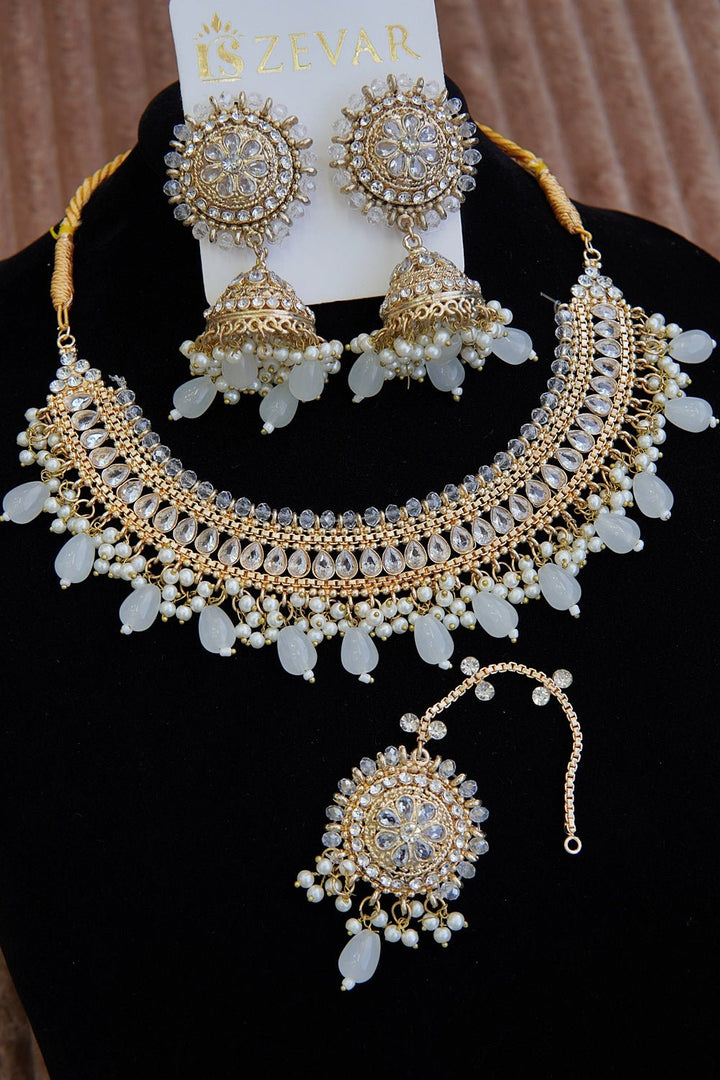 Manjus Gemstone Necklace Set - RS ZEVARS