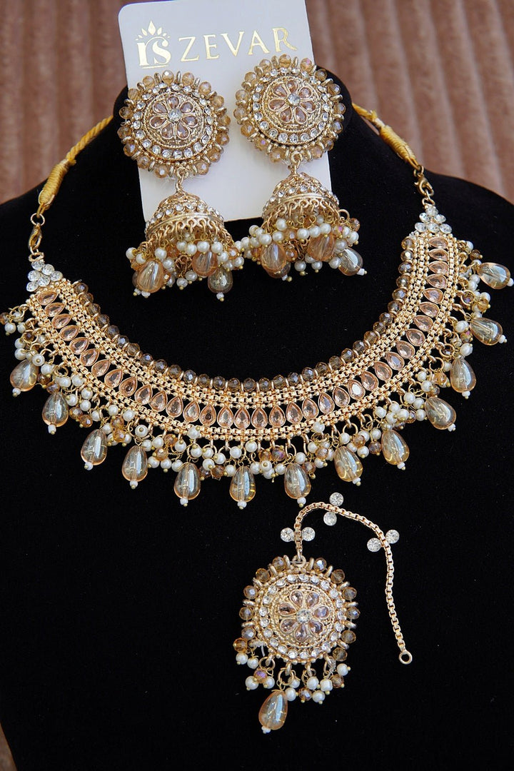 Manjus Gemstone Necklace Set - RS ZEVARS