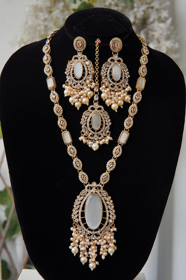 Meherbano Gemstone Embellished Mala Set - RS ZEVARS