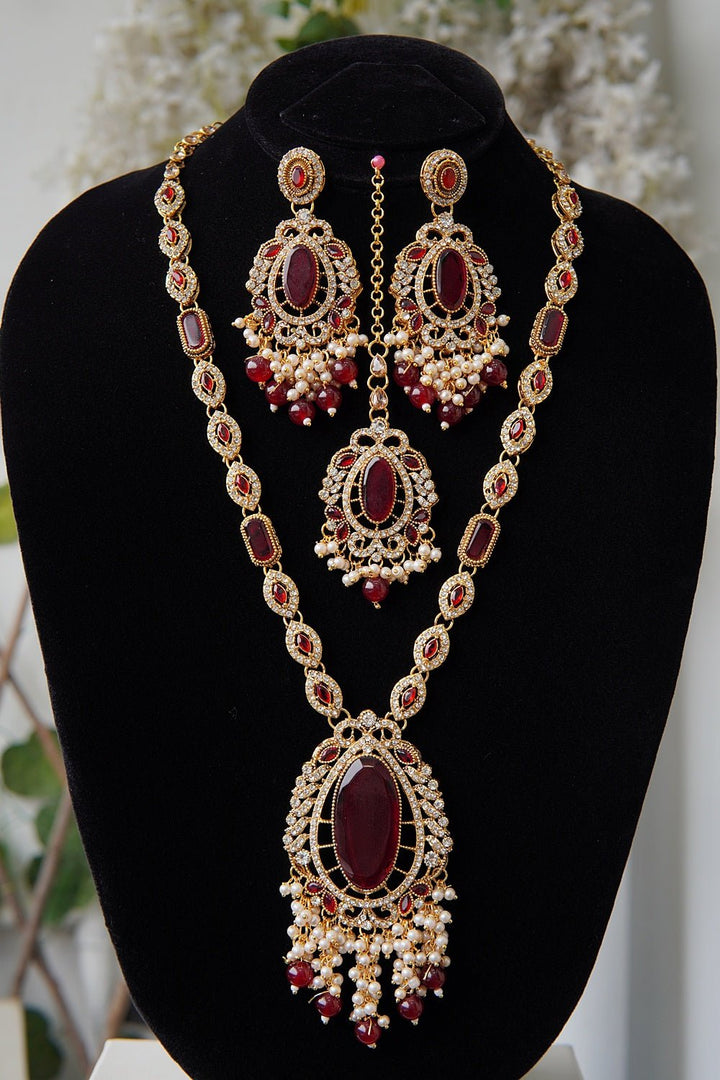 Meherbano Gemstone Embellished Mala Set - RS ZEVARS