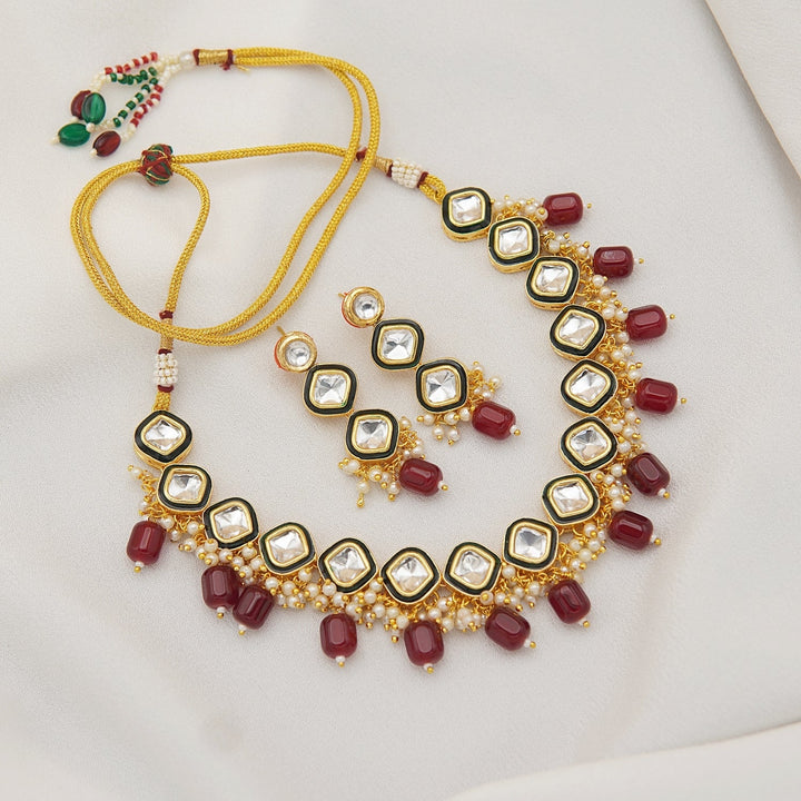 Mena Kundan Necklace Set - RS ZEVARS