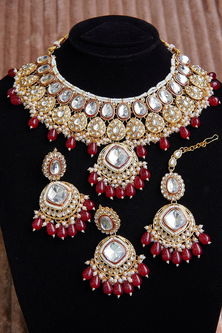 Menakari Kundan Necklace Set - RS ZEVARS