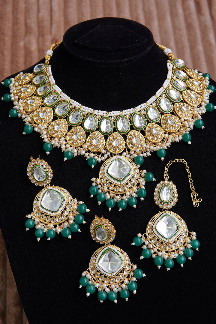 Menakari Kundan Necklace Set - RS ZEVARS