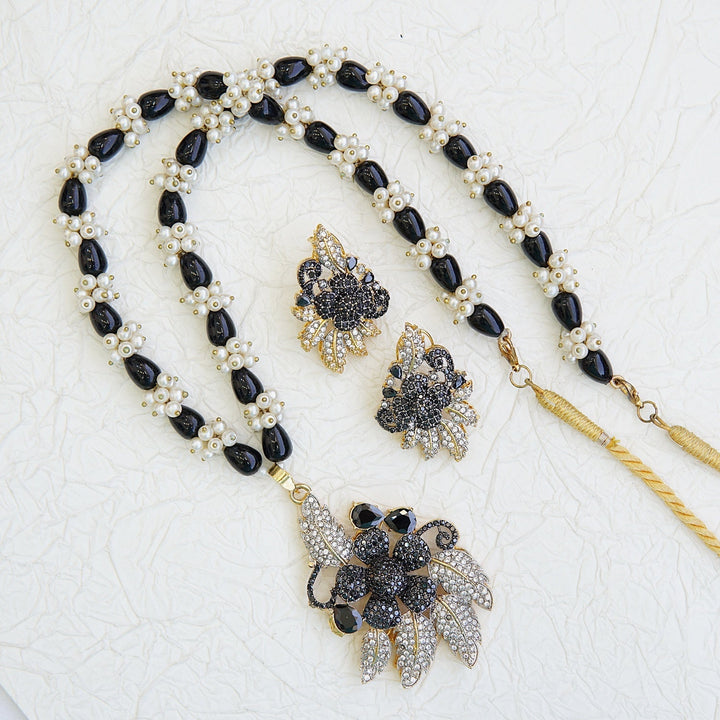 Micro Cubic Zirconia 3D Pendant Mala Set - RS ZEVARS