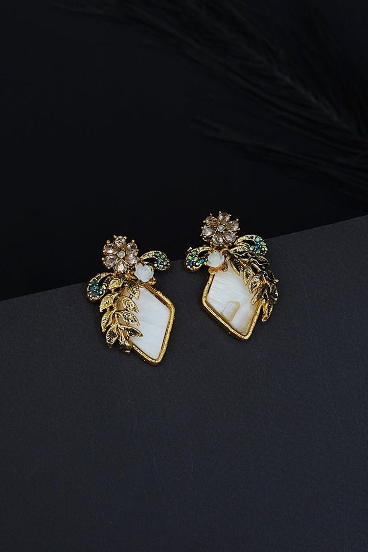 Mother Of Pearl Turkish Earrings - RS ZEVARS