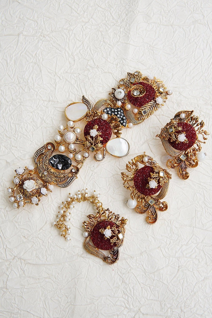 Mother Of Pearl Turkish Style Guluband Set - RS ZEVARS