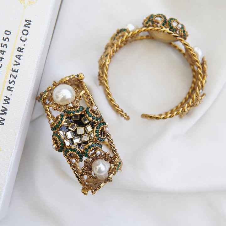 Mother Pearl Antique Single Piece Bracelet Karay - RS ZEVARS