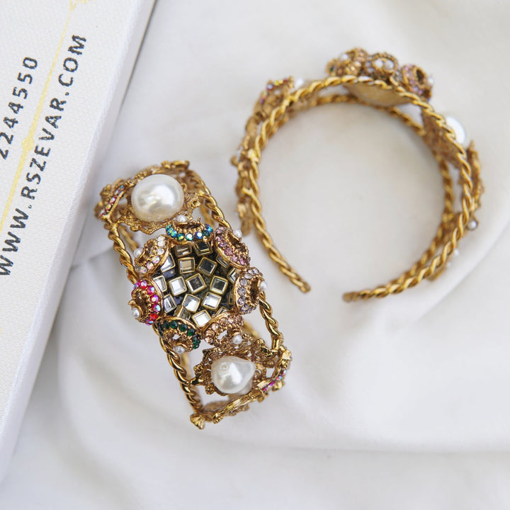 Mother Pearl Antique Single Piece Bracelet Karay - RS ZEVARS