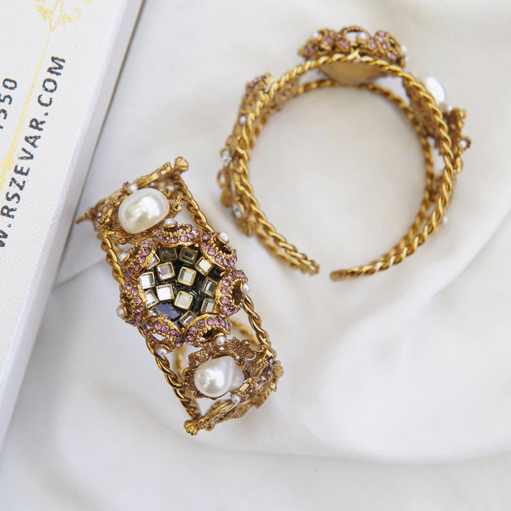 Mother Pearl Antique Single Piece Bracelet Karay - RS ZEVARS