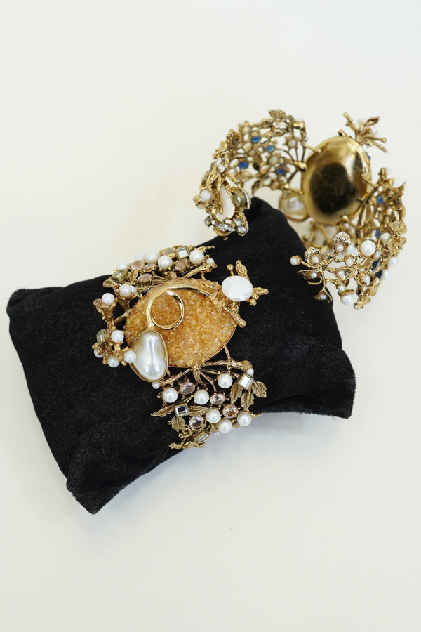 Mother Pearl & Crushed Handmade Kara Bracelet - RS ZEVARS