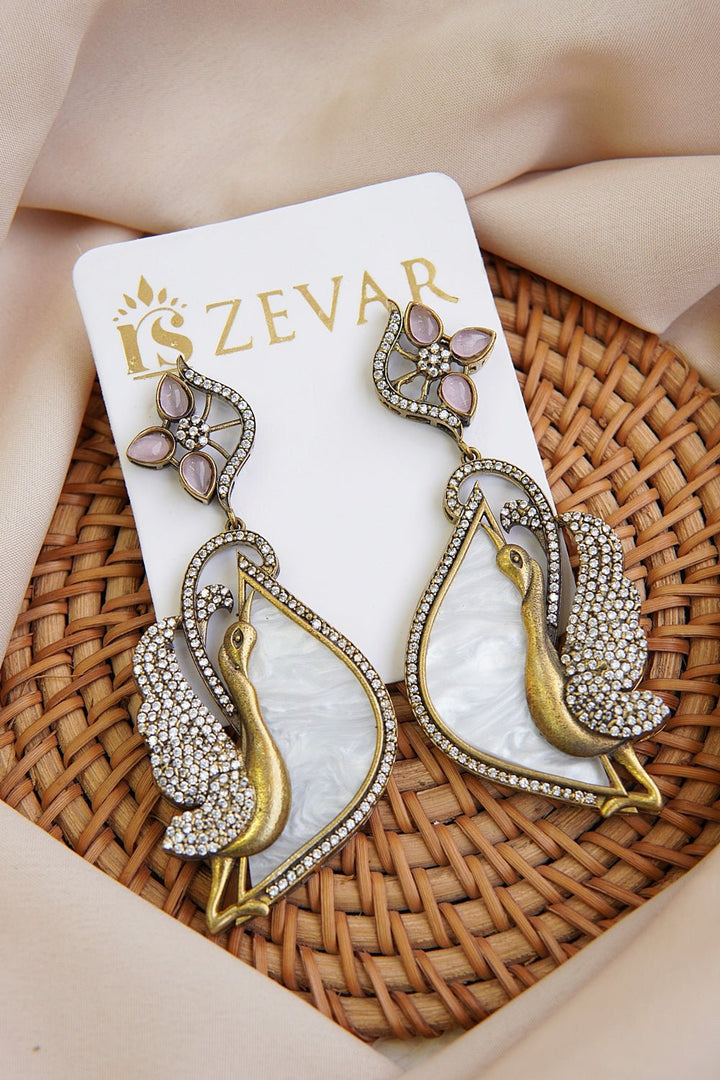 Mother Pearl Designer Earrings - RS ZEVARS