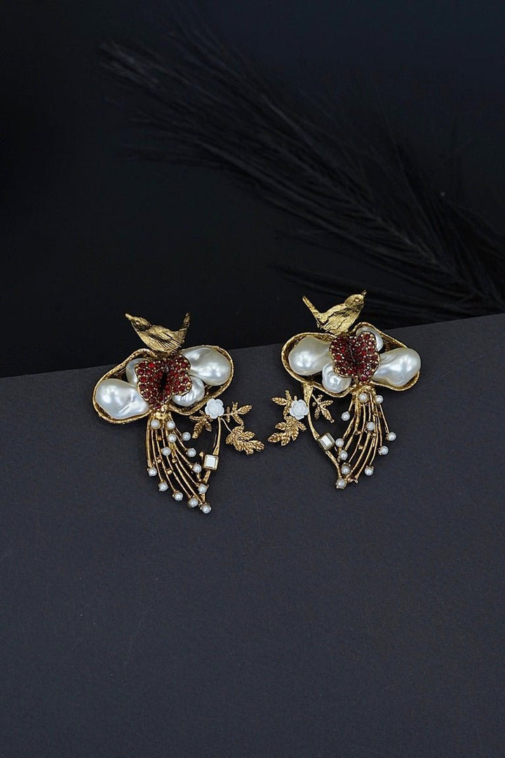 Mother Pearl Handcrafted Earrings - RS ZEVARS