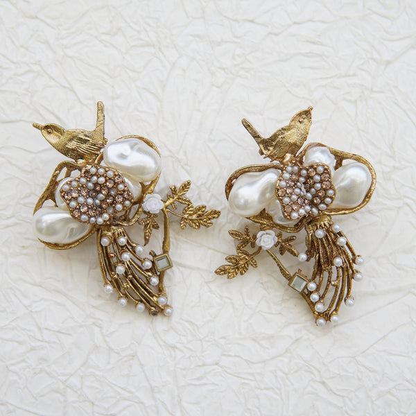 Mother Pearl Handcrafted Earrings - RS ZEVARS