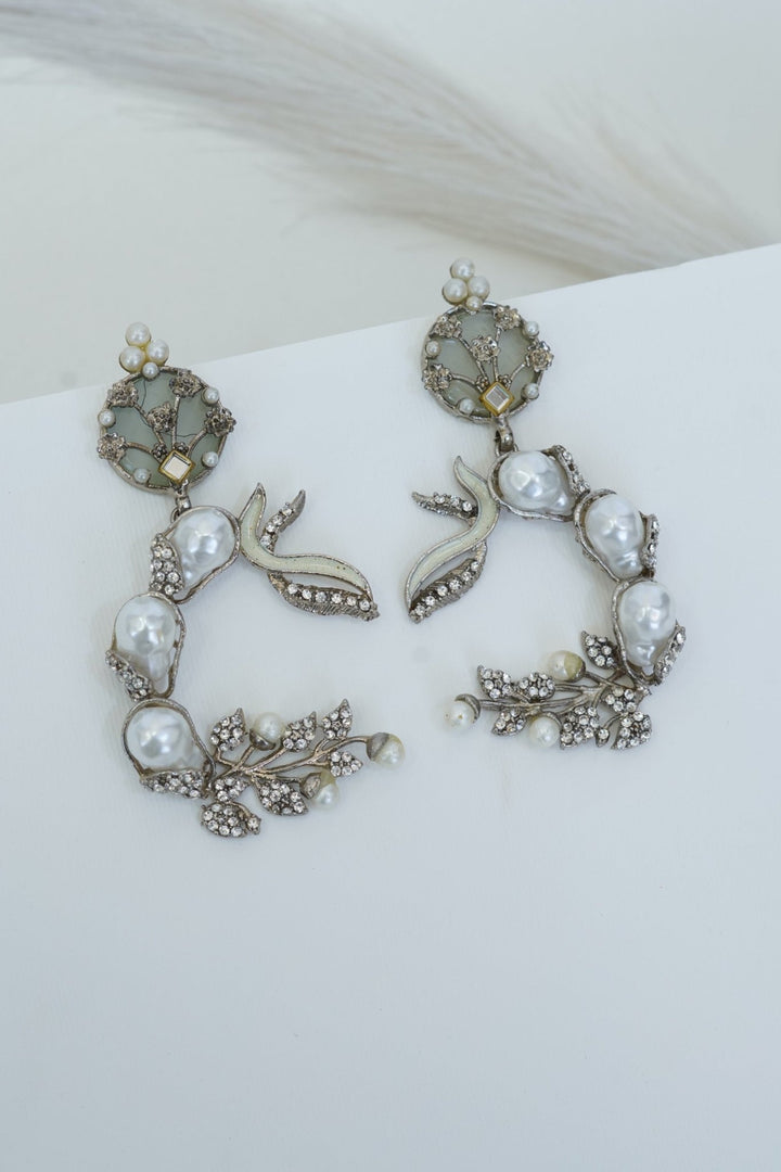 Mother Pearl Luxury Enchanted Vine Earrings - RS ZEVARS