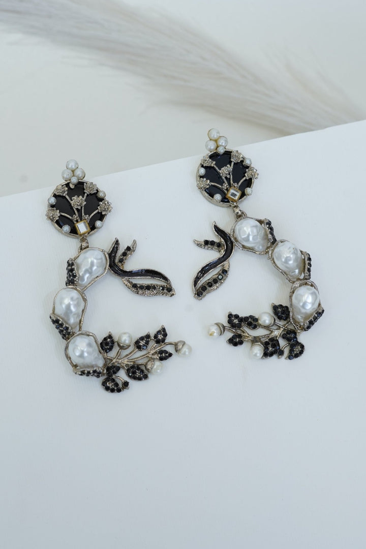 Mother Pearl Luxury Enchanted Vine Earrings - RS ZEVARS