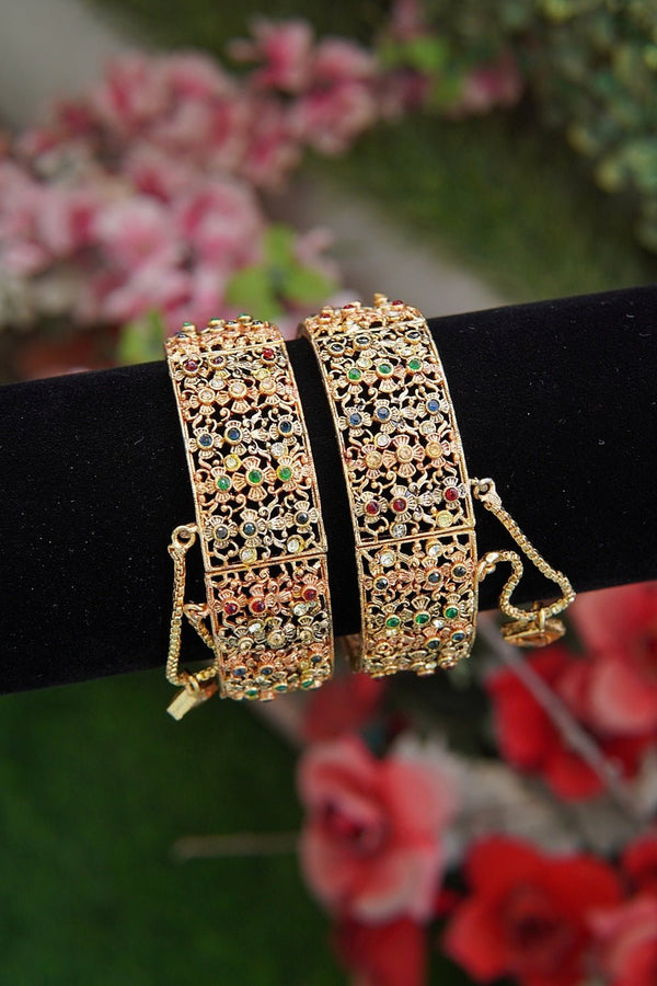 Multi Zircons Antique Kangans - RS ZEVARS