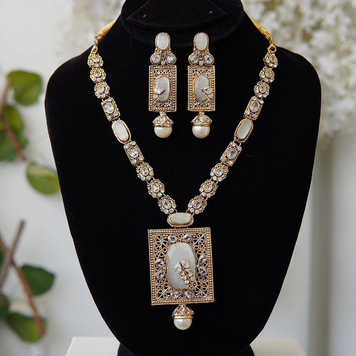 N2039 Turkish Stylish Necklace Set - RS ZEVARS