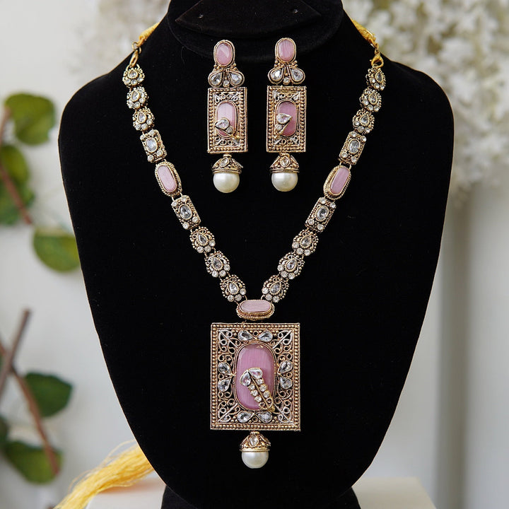 N2039 Turkish Stylish Necklace Set - RS ZEVARS