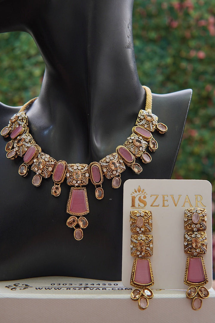 N2047 Egyptian Semi Precious Choker Set - RS ZEVARS