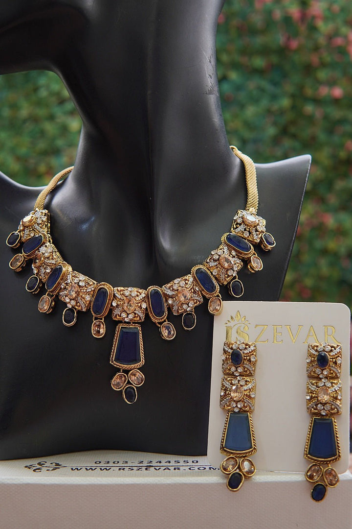N2047 Egyptian Semi Precious Choker Set - RS ZEVARS