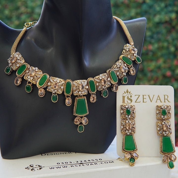 N2047 Egyptian Semi Precious Choker Set - RS ZEVARS