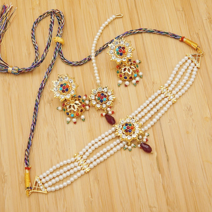 N2083 Pearl Choker Set - RS ZEVARS